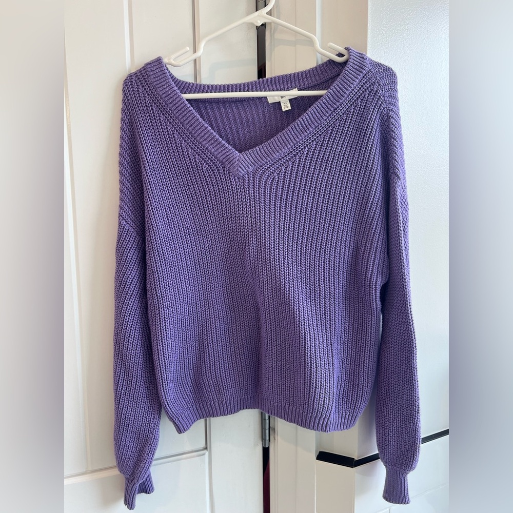 BP Lavender V-Neck Sweater